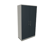 Artikelbild 1 für fm Aktenschrank Oldenburg, 4260649681084 weiß, lavagrau 4 Fachböden 100,0 x 44,2 x 186,9 cm, Artikelnummer 405211