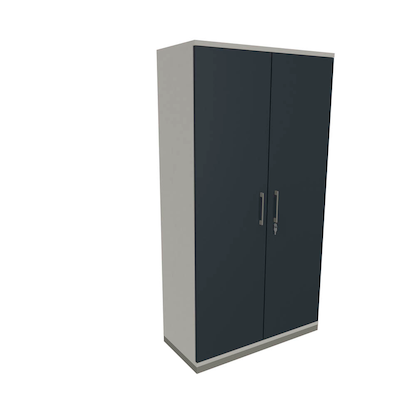 Artikelbild für fm Aktenschrank Oldenburg, 4260649681084 weiß, lavagrau 4 Fachböden 100,0 x 44,2 x 186,9 cm, Artikelnummer 405211