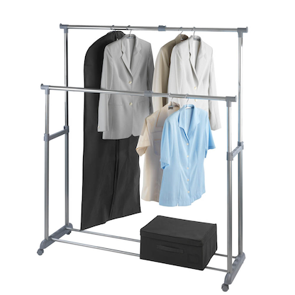 Artikelbild 10 für WENKO Teleskop-Garderobe Twin Bars grau Metall 95,0-163,0 x 98,0-168,0 cm, Artikelnummer 817546