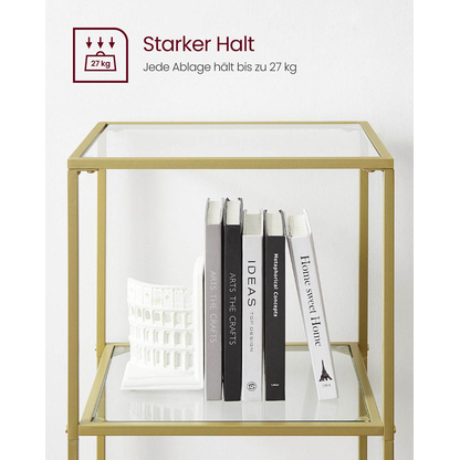 Artikelbild 6 für VASAGLE Bücherregal gold 40,0 x 30,0 x 177,3 cm, Artikelnummer 261049