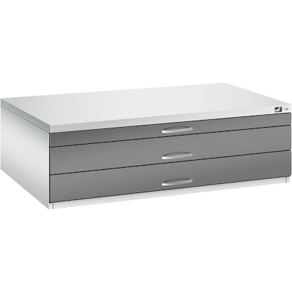 Artikelbild 4 für CP 7200 Planschrank lichtgrau, stahlgrau 3 Schubladen 135,0 x 96,0 x 42,0 cm, Artikelnummer 682753