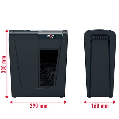 Artikelbild 10 für Rexel Secure S5 Aktenvernichter mit Streifenschnitt P-2, 6 mm, bis 5 Blatt, schwarz, Artikelnummer 437131
