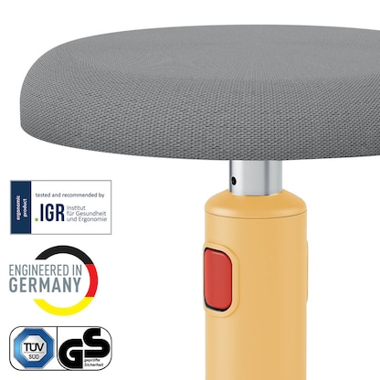 Artikelbild 6 für AKTION: LEITZ Hocker Ergo Cosy 65180019 grau, gelb mit 10 Euro CashBack, Artikelnummer 518322
