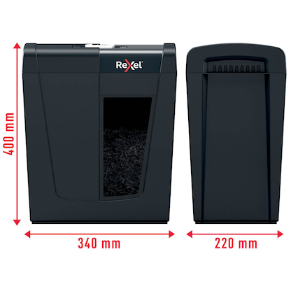 Artikelbild 5 für Rexel Secure X10 Aktenvernichter mit Partikelschnitt P-4, 4 x 40 mm, bis 10 Blatt, schwarz, Artikelnummer 437224