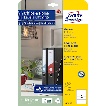 Artikelbild 8 für 40 AVERY Zweckform Ordneretiketten weiß, Artikelnummer 732877
