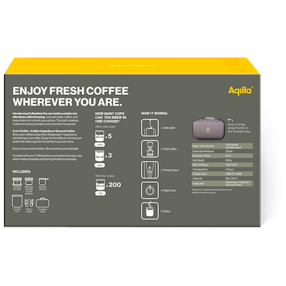 Artikelbild 16 für Aqiila® portable Kapselmaschine schwarz, Artikelnummer 619738