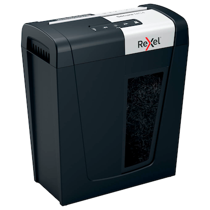 Artikelbild 1 für Rexel Secure MC4 Aktenvernichter mit Partikelschnitt P-5, 2 x 15 mm, bis 4 Blatt, schwarz, Artikelnummer 437174