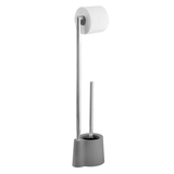 Artikelbild 1 für WENKO WC-Garnitur Avola grau, silber Metall, Artikelnummer 530004