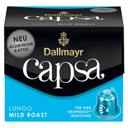 Artikelbild 2 für Dallmayr Capsa Lungo Mild Roast Kaffeekapseln, Arabica- und Robustabohnen mild, 10 Portionen, Artikelnummer 388830