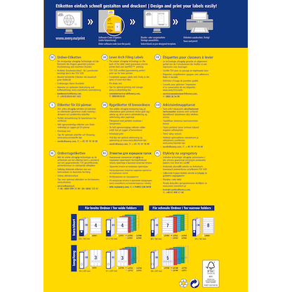 Artikelbild 2 für 40 AVERY Zweckform Ordneretiketten weiß, Artikelnummer 732877