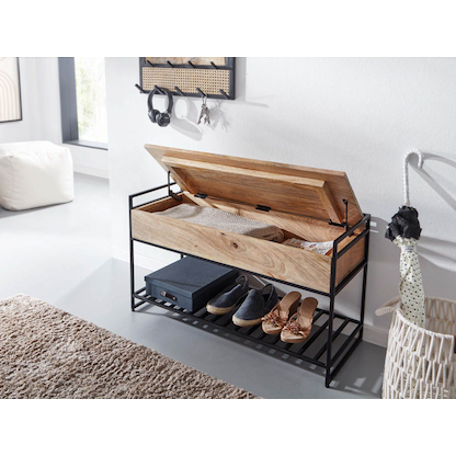 Artikelbild 4 für WOHNLING Schuhbank WL6.586 schwarz Holz 90,0 cm, Artikelnummer 909814