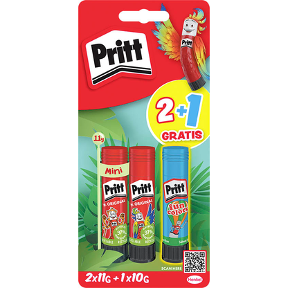 Artikelbild 19 für 2 + 1 GRATIS: 2 Pritt Klebestifte 2x 11,0 g + GRATIS Klebestift blau 10,0 g, Artikelnummer 619945