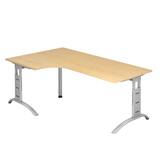 Artikelbild 1 für HAMMERBACHER FS82 Schreibtisch ahorn L-Form, C-Fuß-Gestell silber 200,0 x 80,0/120,0 cm, Artikelnummer 863302