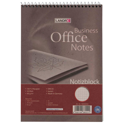 Artikelbild 6 für LANDRÉ® Notizblock Recycling DIN A5 kariert, Artikelnummer 298297