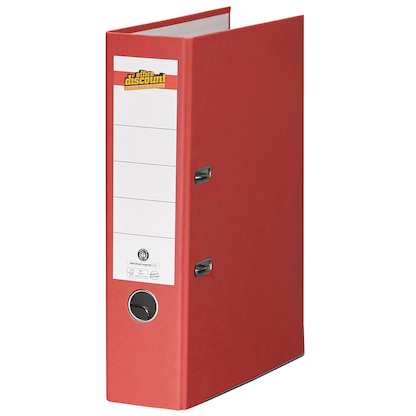 Artikelbild für office discount Umwelt Ordner rot Karton 8,0 cm DIN A4, Artikelnummer 153940