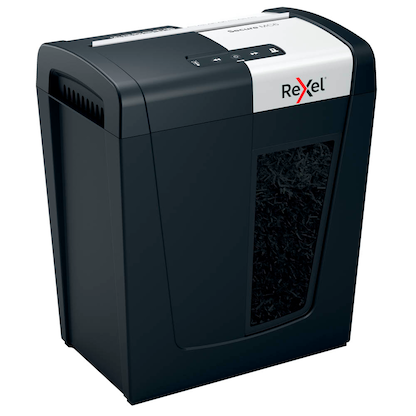 Artikelbild 18 für Rexel Secure MC6 Aktenvernichter mit Partikelschnitt P-5, 2 x 15 mm, bis 6 Blatt, schwarz, Artikelnummer 437192