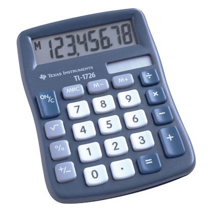 Artikelbild 2 für TEXAS INSTRUMENTS TI-1726 Taschenrechner blau, Artikelnummer 545301