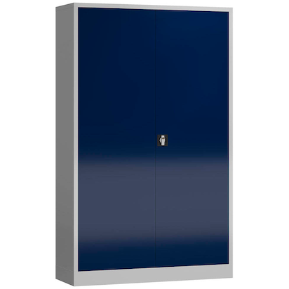 Artikelbild 2 für ClassiX Metallschrank X-530371 enzianblau, lichtgrau 120,0 x 42,0 x 194,5 cm, aufgebaut, Artikelnummer 183979