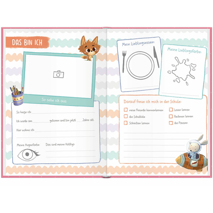 Artikelbild 3 für Häfft® Verlag Freundebuch Endlich Schulkind DIN A5 liniert, rosa Hardcover 48 Seiten, Artikelnummer 590826