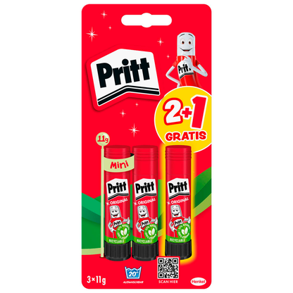 Artikelbild 24 für 2 + 1 GRATIS: 2 Pritt Klebestifte 2x 11,0 g + GRATIS Klebestift 11,0 g, Artikelnummer 619971