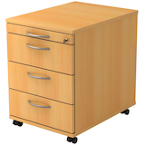 Artikelbild 1 für HAMMERBACHER AC30 Rollcontainer buche 4 Auszüge 42,8 x 58,0 x 59,0 cm, Artikelnummer 983200