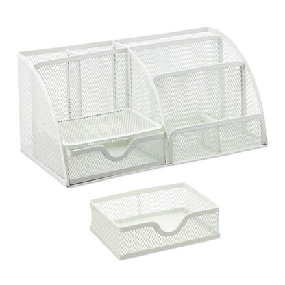 Artikelbild 19 für relaxdays Schreibtisch-Organizer weiß Metall 6 Fächer 28,0 x 14,0 x 13,0 cm, Artikelnummer 516734