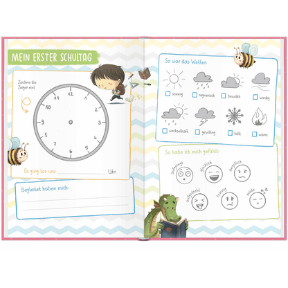 Artikelbild 4 für Häfft® Verlag Freundebuch Endlich Schulkind DIN A5 liniert, rosa Hardcover 48 Seiten, Artikelnummer 590826