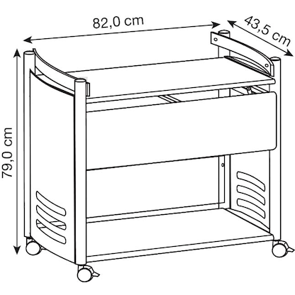Artikelbild 2 für Kerkmann Hängemappenwagen Typ 29 grau für bis zu 100 Hängemappen, Artikelnummer 476440