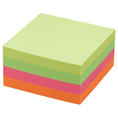 Artikelbild 5 für office discount neon Haftnotizen farbsortiert, 1 Würfel, Artikelnummer 238100