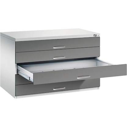 Artikelbild für CP 7100 Planschrank lichtgrau, stahlgrau 5 Schubladen 110,0 x 76,5 x 76,0 cm, Artikelnummer 682447
