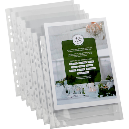 Artikelbild 8 für 100 EICHNER Prospekthüllen DIN A4 glasklar glatt 0,12 mm, Artikelnummer 600357