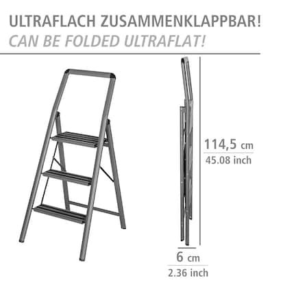 Artikelbild 3 für WENKO Klapptritt Compact grau 3 Stufen, H: 106,5 cm, Artikelnummer 817062