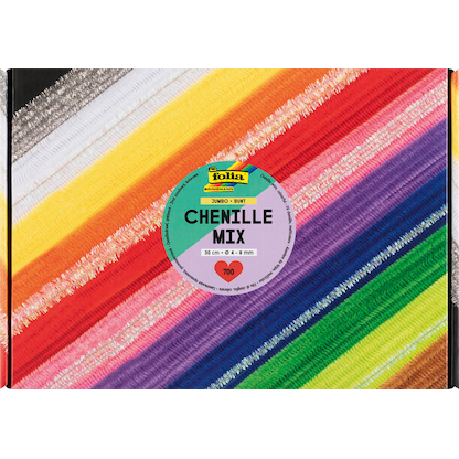 Artikelbild 5 für folia Pfeifenreiniger bunt Chenilledraht-Mix Jumbo Ø 4,0 - 8,0 mm 700 St., Artikelnummer 692493