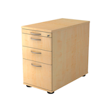 Artikelbild 1 für HAMMERBACHER Solid SC40 Standcontainer ahorn 4 Auszüge 42,8 x 80,0 x 72,0 - 76,0 cm, Artikelnummer 983031