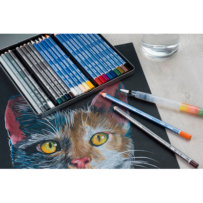 Artikelbild 5 für Brevillier's CRETACOLOR The Aquarino Box Aquarellstifte farbsortiert, 1 Set, Artikelnummer 225791