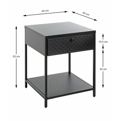 Artikelbild 2 für HAKU Möbel Konsole Nachttisch Metall schwarz 40,0 x 40,0 x 53,0 cm, Artikelnummer 340097