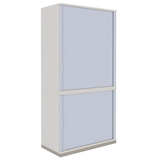 Artikelbild 1 für fm Sidney Rollladenschrank lichtgrau 3 Fachböden 100,0 x 44,2 x 186,9 cm, Artikelnummer 509994