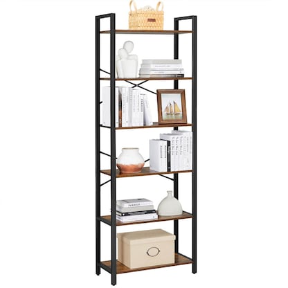 Artikelbild 7 für VASAGLE Bücherregal braun, schwarz 66,0 x 30,0 x 186,0 cm, Artikelnummer 260949