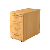 Artikelbild 1 für HAMMERBACHER Solid SC50 Standcontainer buche 5 Auszüge 42,8 x 80,0 x 72,0 - 76,0 cm, Artikelnummer 983155