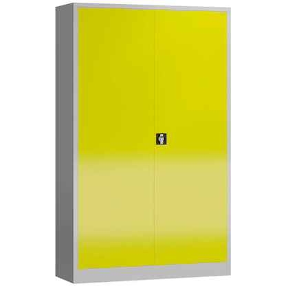 Artikelbild 2 für ClassiX Metallschrank X-530376 zinkgelb, lichtgrau 120,0 x 42,0 x 194,5 cm, aufgebaut, Artikelnummer 184038