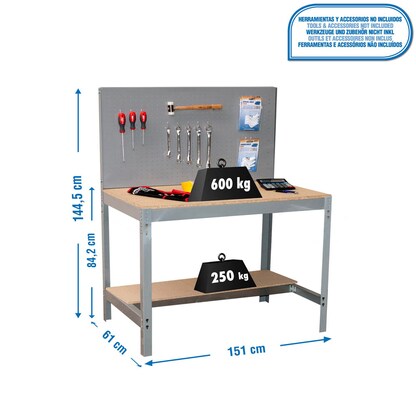 Artikelbild 2 für Simonrack Werkbank SIMONWORK BT2 grau 151,0 x 61,0 x 144,5 cm, Artikelnummer 358899