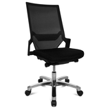 Artikelbild 1 für Topstar Bürostuhl Autosynchron®-1 Alu, AU1090 T20 Stoff schwarz, Gestell alu, Artikelnummer 798405