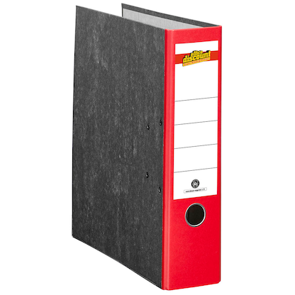 Artikelbild 2 für office discount Ordner rot marmoriert Karton 8,0 cm DIN A4, Artikelnummer 501411