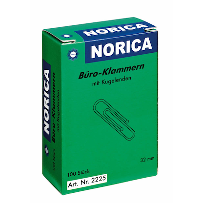 Artikelbild für ALCO Büroklammern NORICA silber galvanisiert, 100 St., Artikelnummer 847032