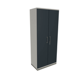 Artikelbild 1 für fm Aktenschrank Oldenburg, 4260649681114 weiß, lavagrau 4 Fachböden 80,0 x 44,2 x 186,9 cm, Artikelnummer 405227