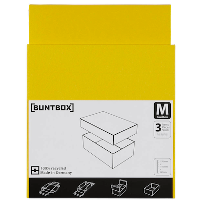Artikelbild 5 für 3 BUNTBOX M Geschenkboxen 1,1 l gelb 17,0 x 11,0 x 6,0 cm, Artikelnummer 303663