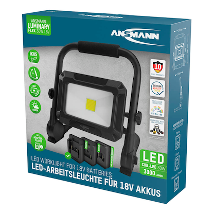Artikelbild 4 für ANSMANN FL30W 18V Akku-LED-Baustrahler schwarz 30 W, Artikelnummer 629236