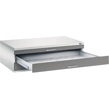Artikelbild für CP 7200 Planschrank lichtgrau, stahlgrau 3 Schubladen 135,0 x 96,0 x 42,0 cm, Artikelnummer 682753