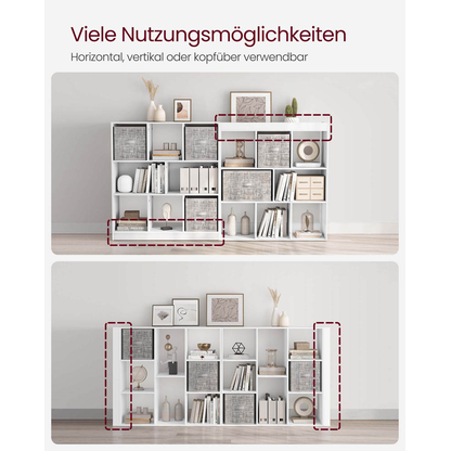 Artikelbild 4 für VASAGLE Bücherregal weiß 97,5 x 30,0 x 100,0 cm, Artikelnummer 291348
