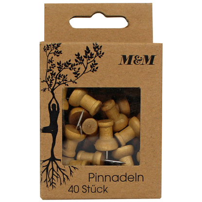 Artikelbild für M&M Pinnnadeln 40 Stück braun, Artikelnummer 647477